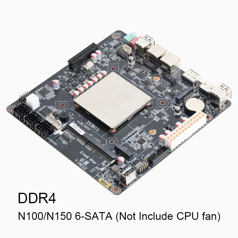 6-Bays N100/N150 NAS Motherboa - Nas Motherboard N100 6 Sata ulasan dan harga