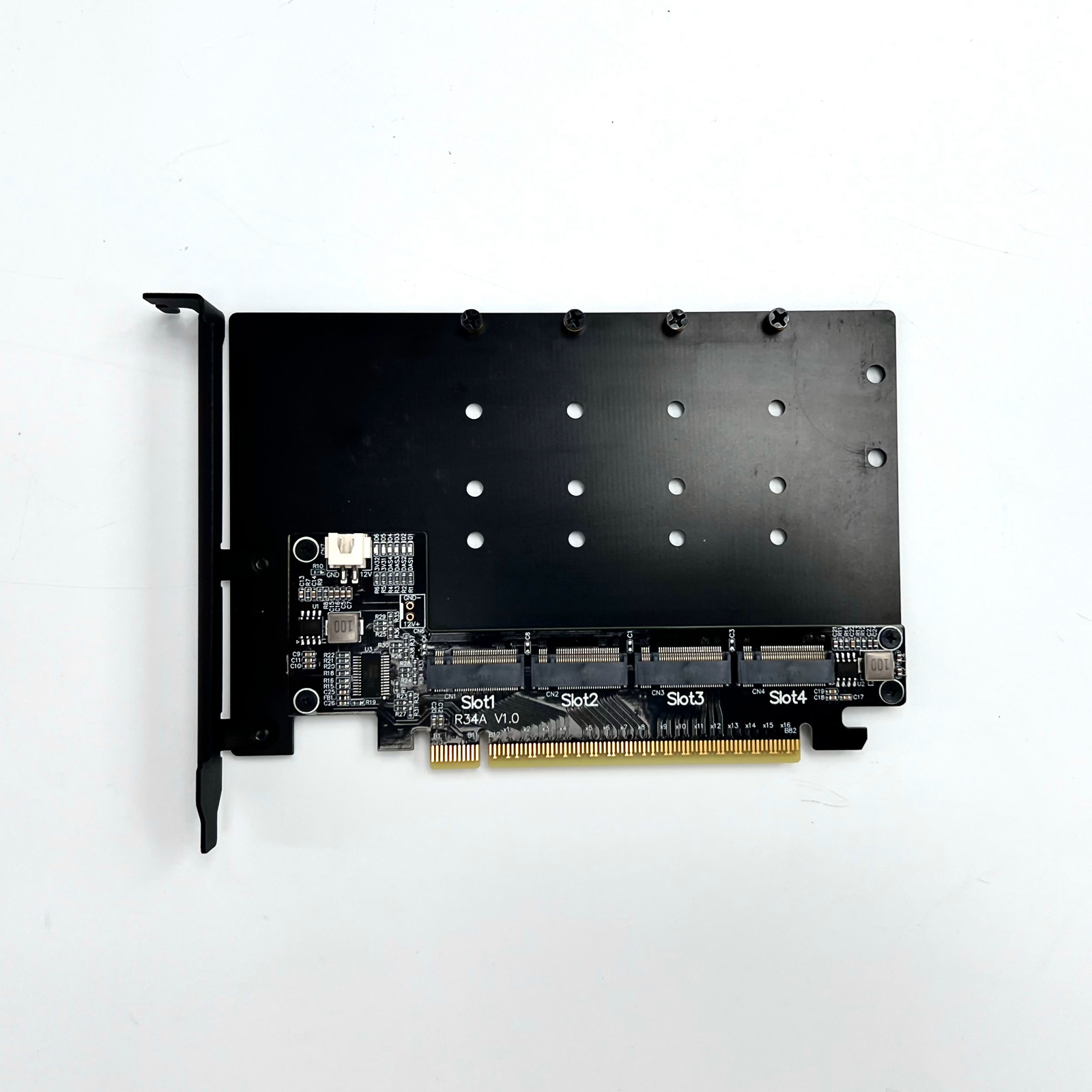 R34A PCIe 5.0 x16 to 4-Port M. - Quad M.2 Nvme Pcie Bifurcation Card ulasan dan harga